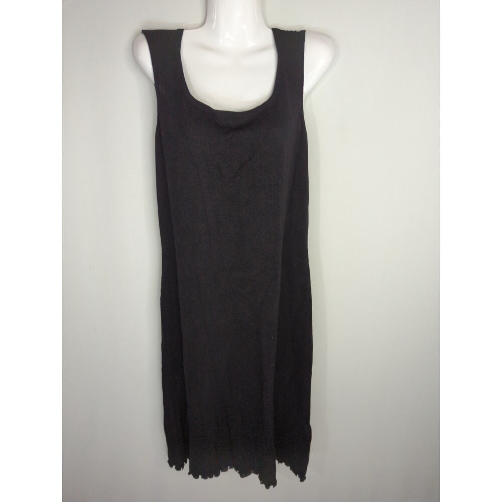 Banana Republic Silk Cotton Blend Midi Dress Black Large NWT Coastal Nautical‎